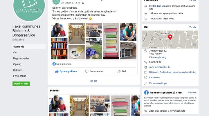 Så er Faxe Kommunes Bibliotek & Borgerservice på Facebook !